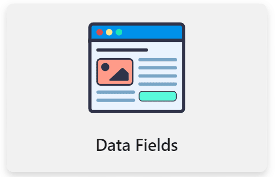 bloque de campos de datos en aawp