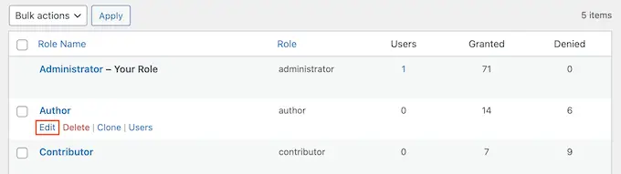 Cómo editar roles de usuario en WordPress