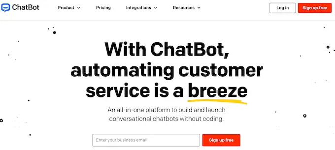 ChatBot الدردشة الحية