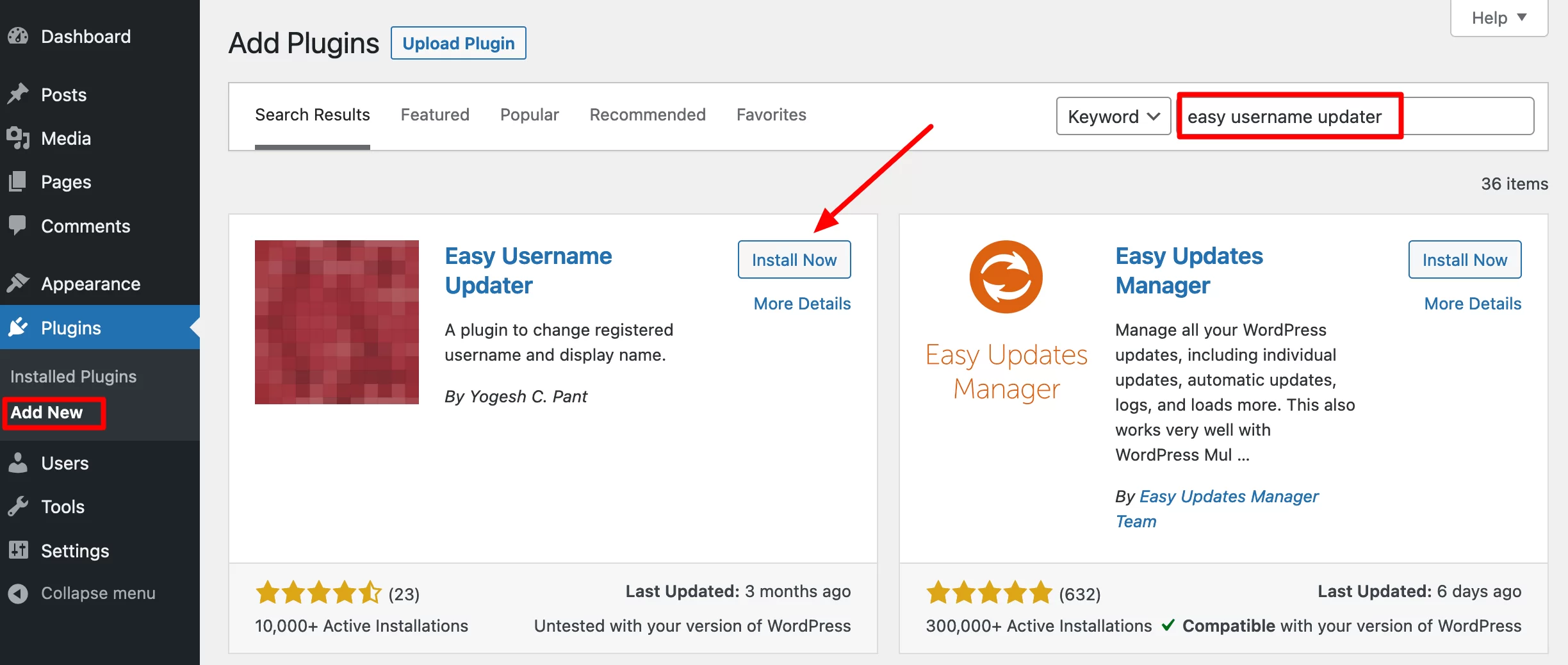 Plugin Easy Username Updater memungkinkan Anda mengubah nama pengguna WordPress Anda.