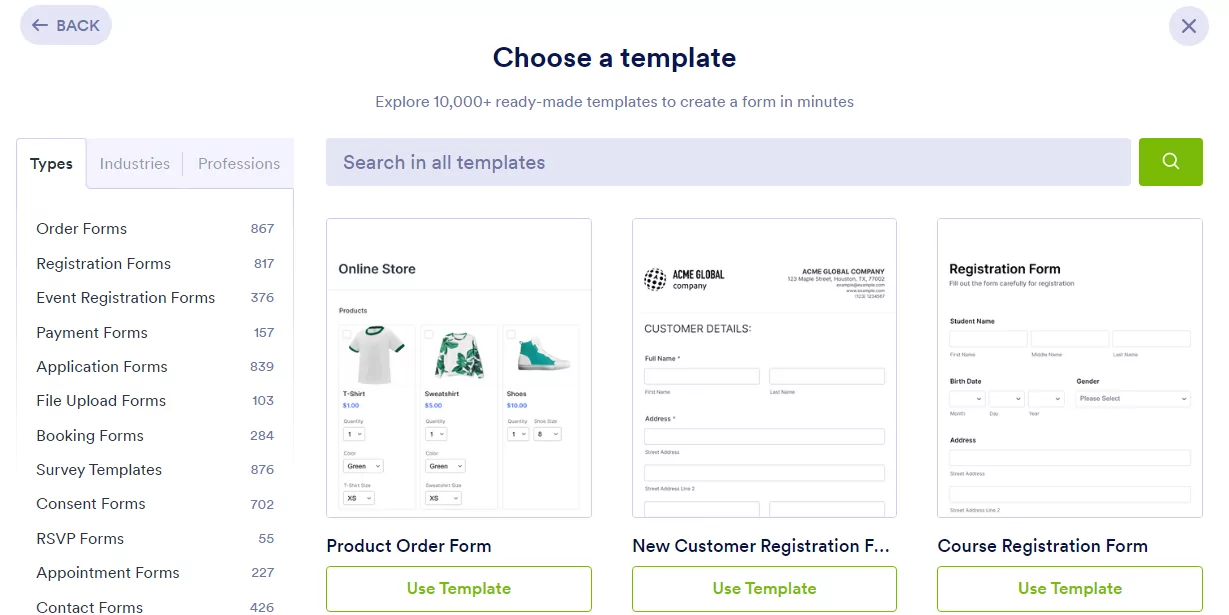 templat formulir jotform