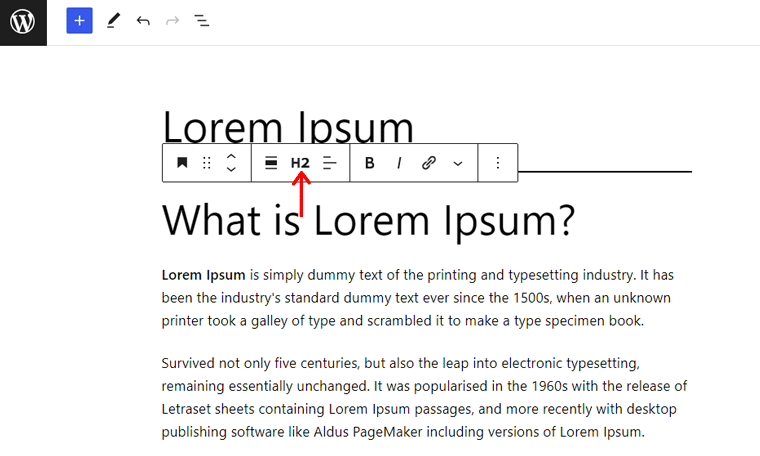 Fügen Sie Ihrem Inhalt eine Überschrift hinzu