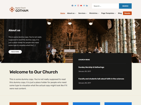 Tema della chiesa di WordPress