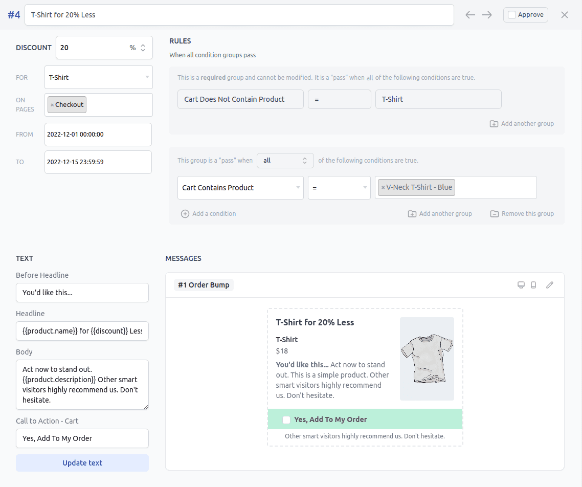 Aumento de pedido de complementos de pago de WooCommerce