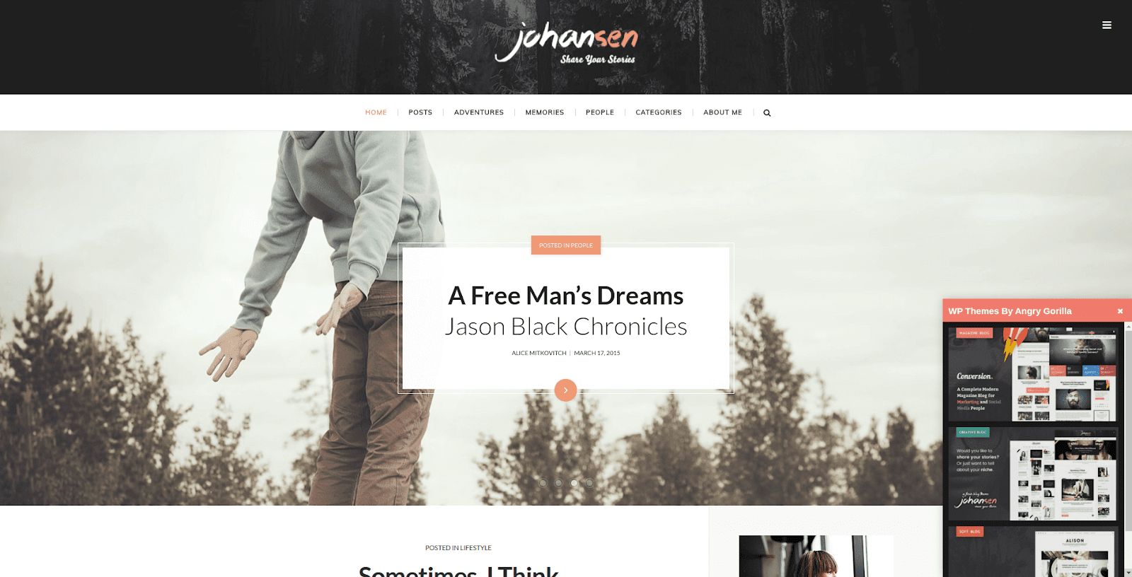 ธีม Johansen wp