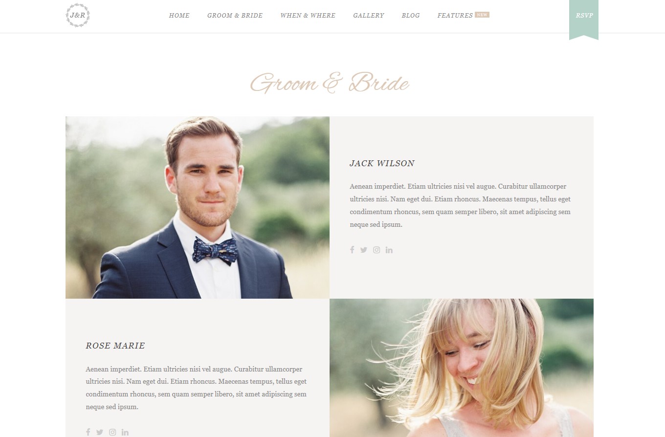 thème WordPress mariage