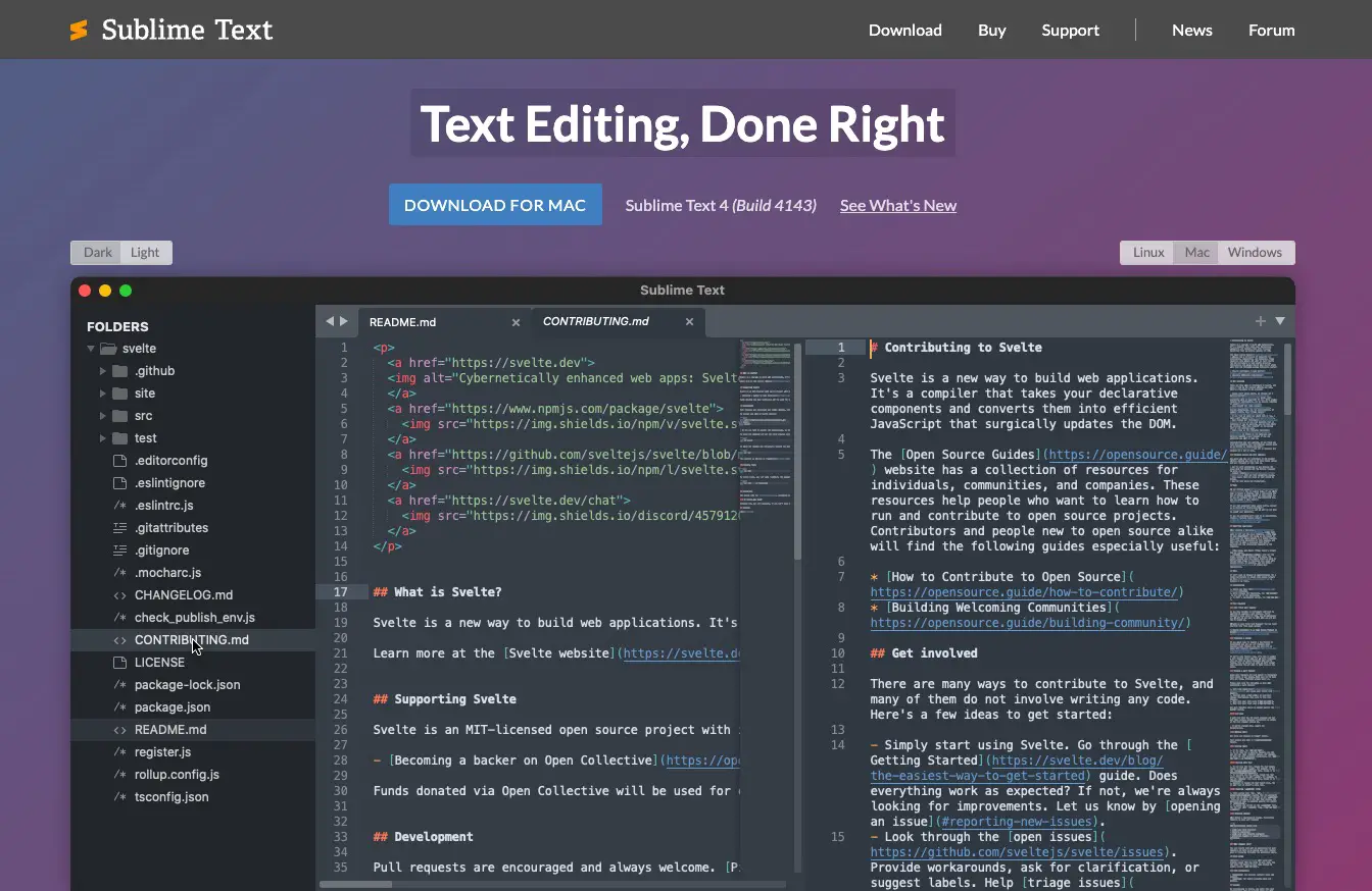 Многие разработчики считают Sublime Text лучшим редактором кода для проектов WordPress.