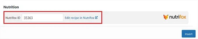 Add label ID for Nutrifox