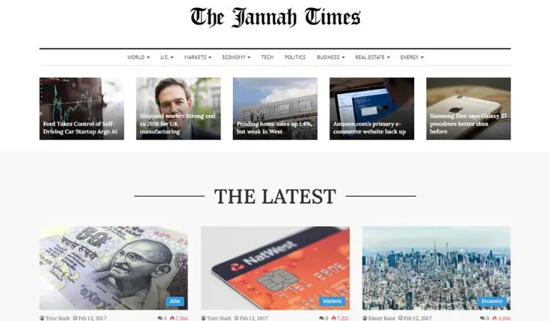 Jannah Magazine WordPress-Zeitungsthemen