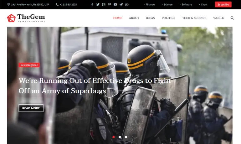 ثيمات TheGem Demo WordPress Newspaper