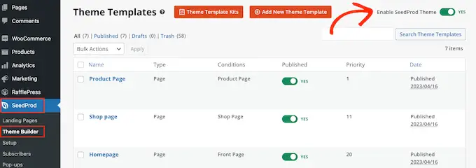 Publishing a custom WooCommerce theme using SeedProd