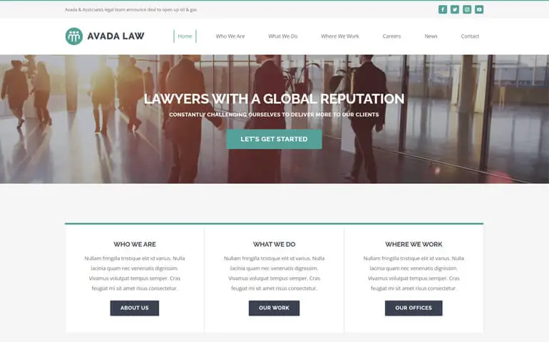 Tema WordPress Avada Lawyer