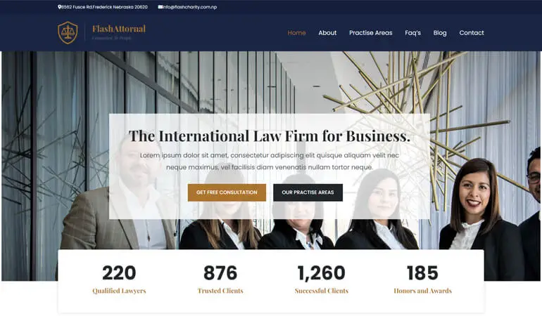 Flash Lawyer WordPress-Theme