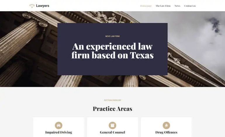 Motyw WordPress Neve Lawyer