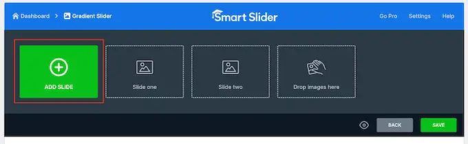 Creating presentation slides in the WordPress dashboard