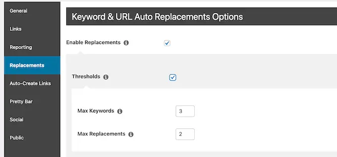 Funkcja automatycznego łączenia w Pretty Links