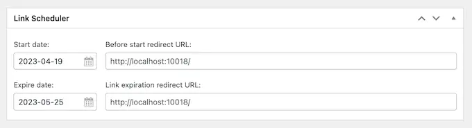 Programación de enlaces de afiliados para que se activen