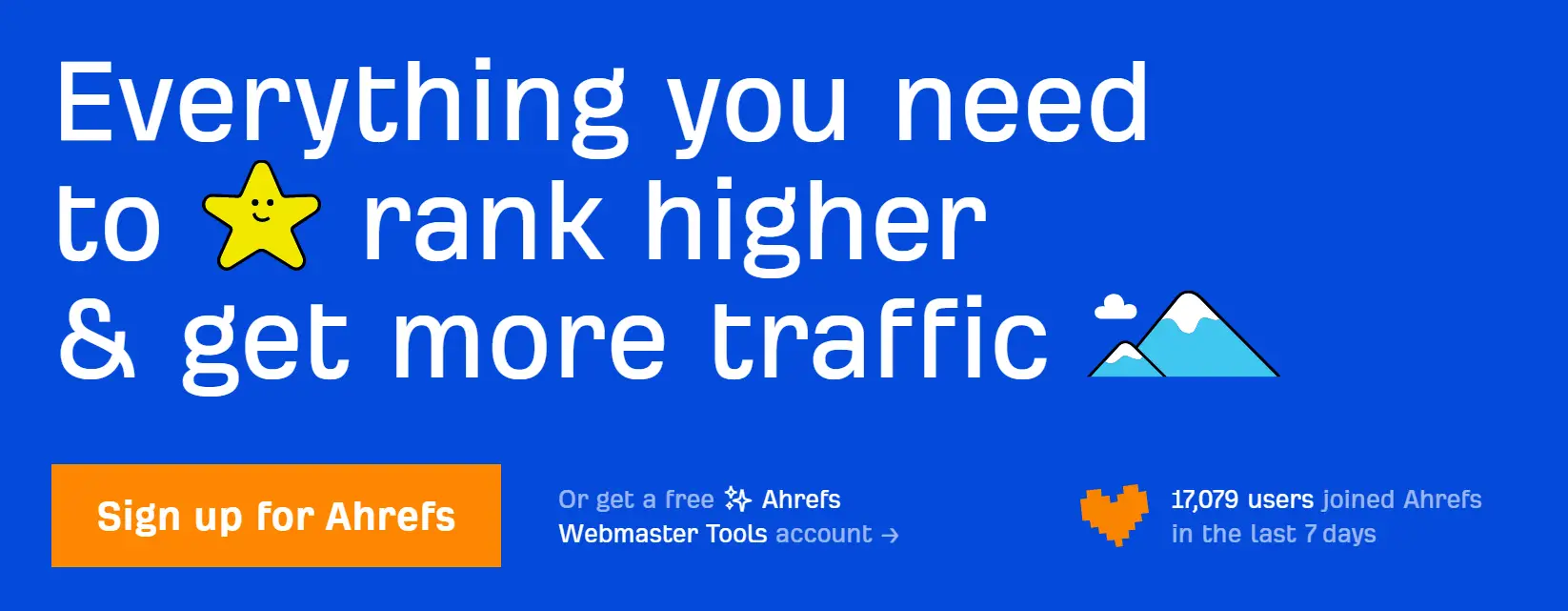 Домашняя страница Ahrefs.