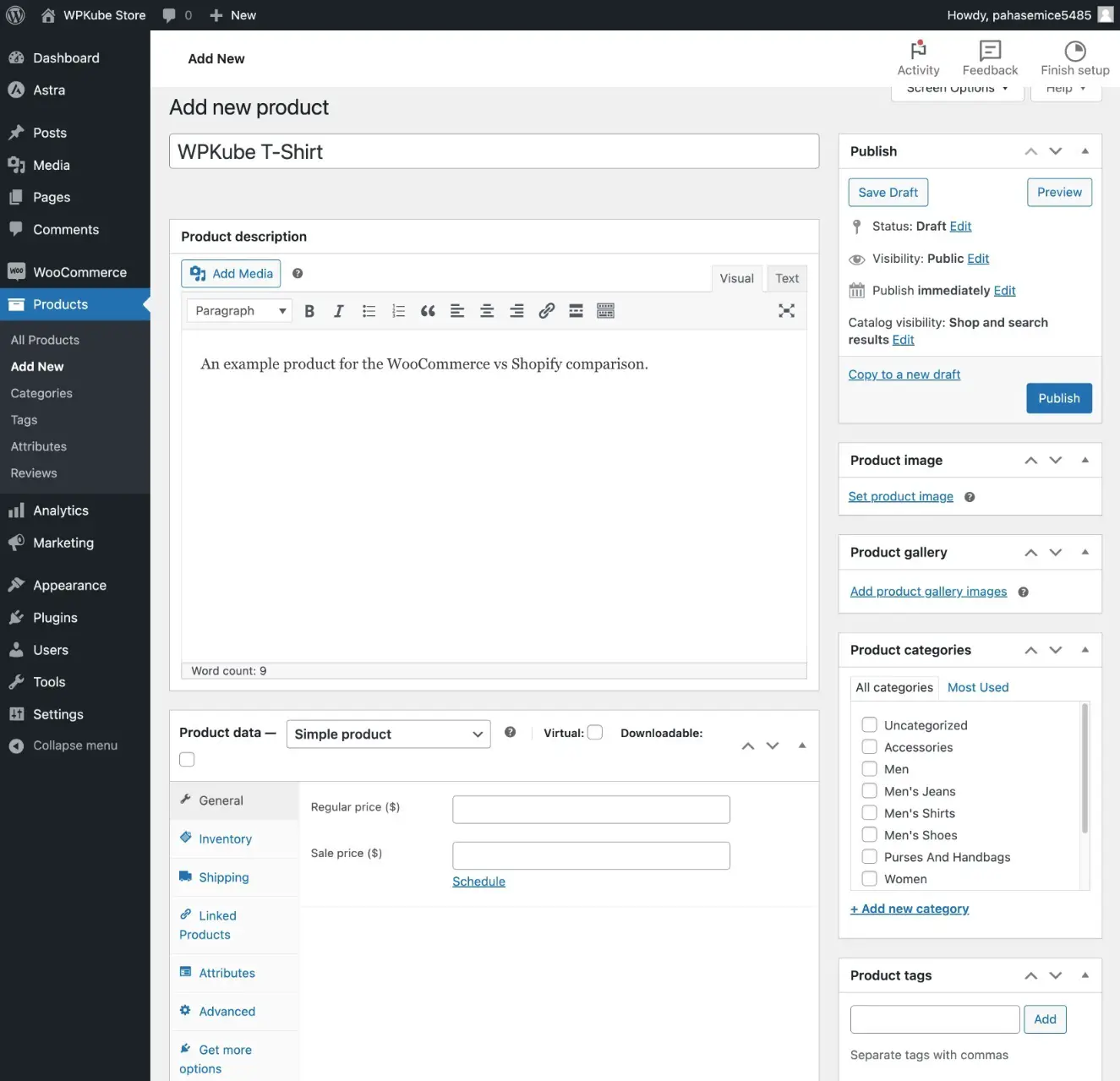 WooCommerce เพิ่มอินเทอร์เฟซผลิตภัณฑ์