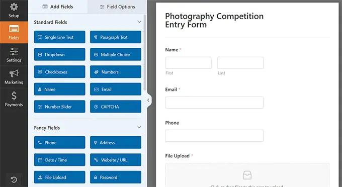 File Upload form will now be automatically created for you