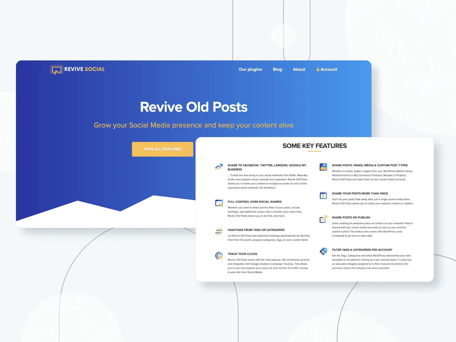 WordPress への自動投稿のための Revive Social ソリューション。