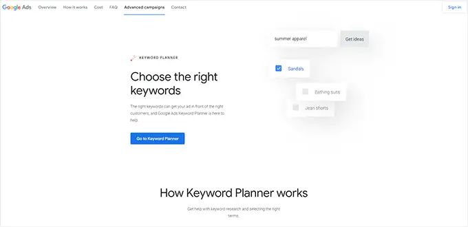 Google Keyword-Planer