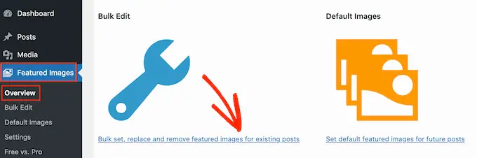 How to bulk edit featured images in WordPress