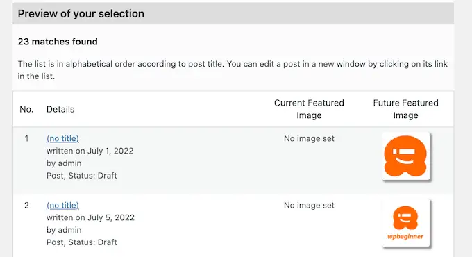 Replacing WordPress features images at random