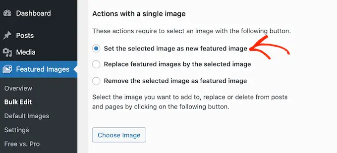 Bulk editing WordPress featured images