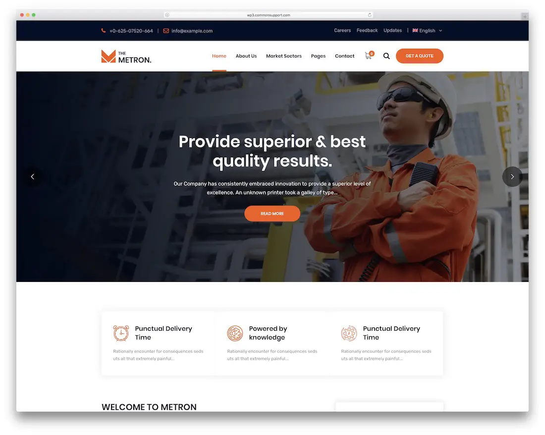 Metron industrielles WordPress-Theme