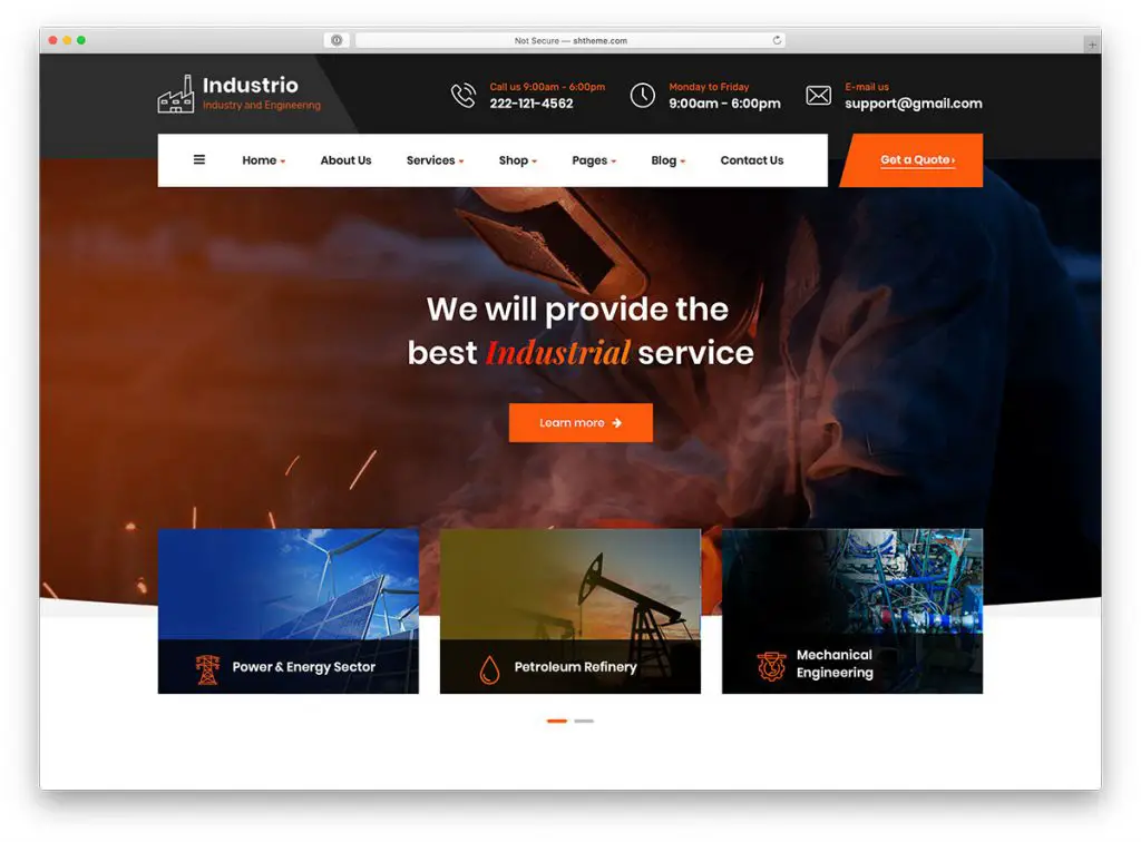 Industrielles WordPress-Theme