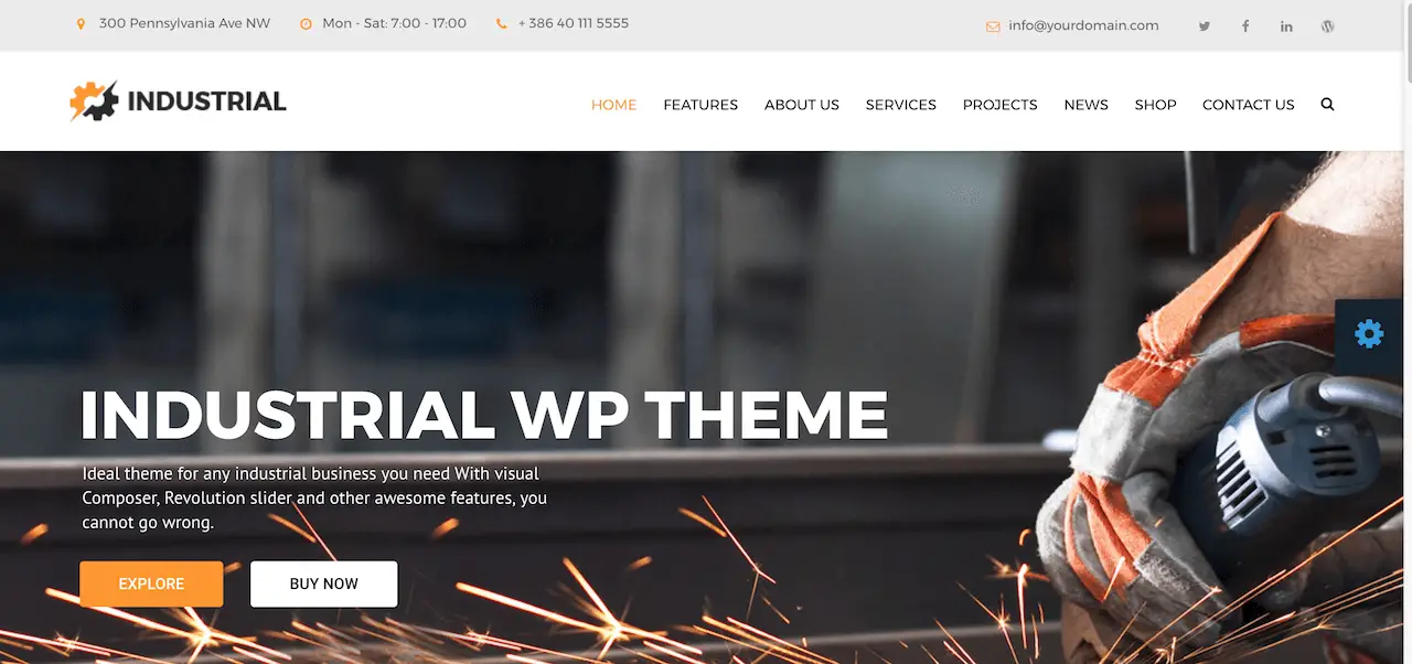 Industriell – WordPress-Theme für Fabrik, Industrie, Fertigung