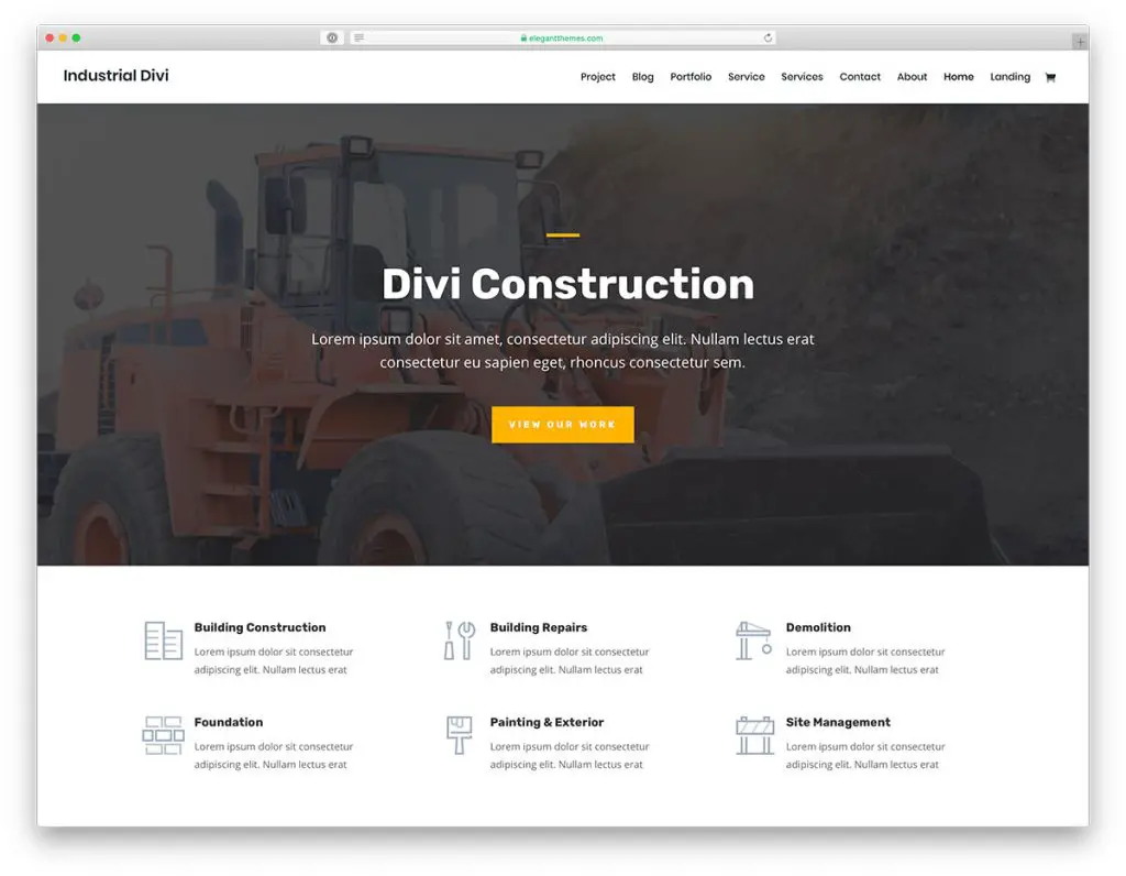 Industrielles WordPress-Theme