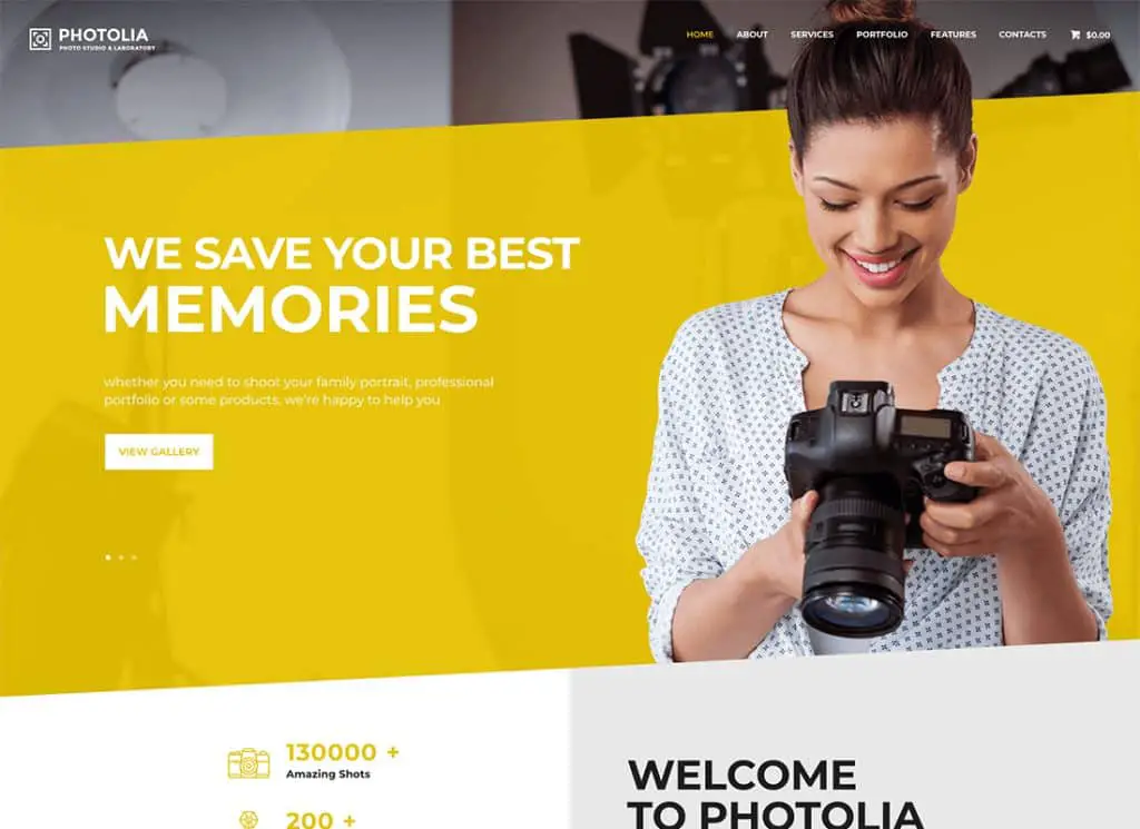 Photolia - ธีม WordPress ของ บริษัท รูปภาพ & ร้านค้าซัพพลาย