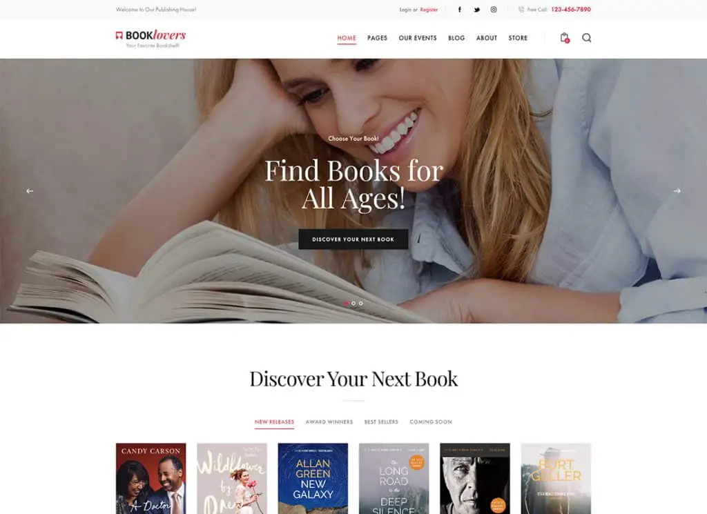 Booklovers - 出版社和書店 WordPress 主題