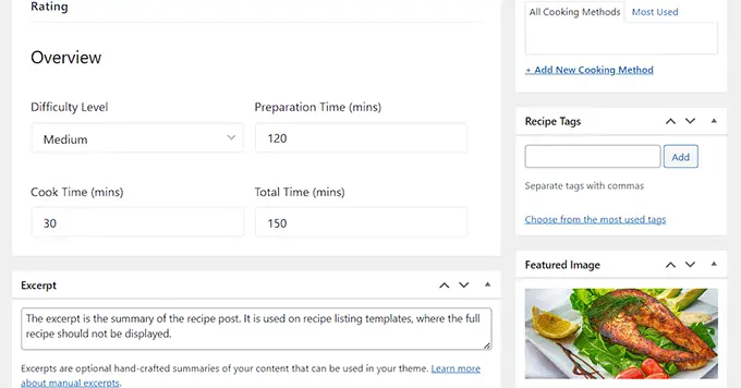 Dashboard di Blossom Recipe Maker