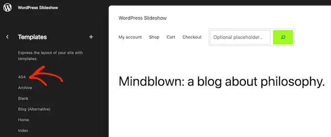 Adicionando um shortcode a um tema do WordPress usando um editor de site completo (FSE)