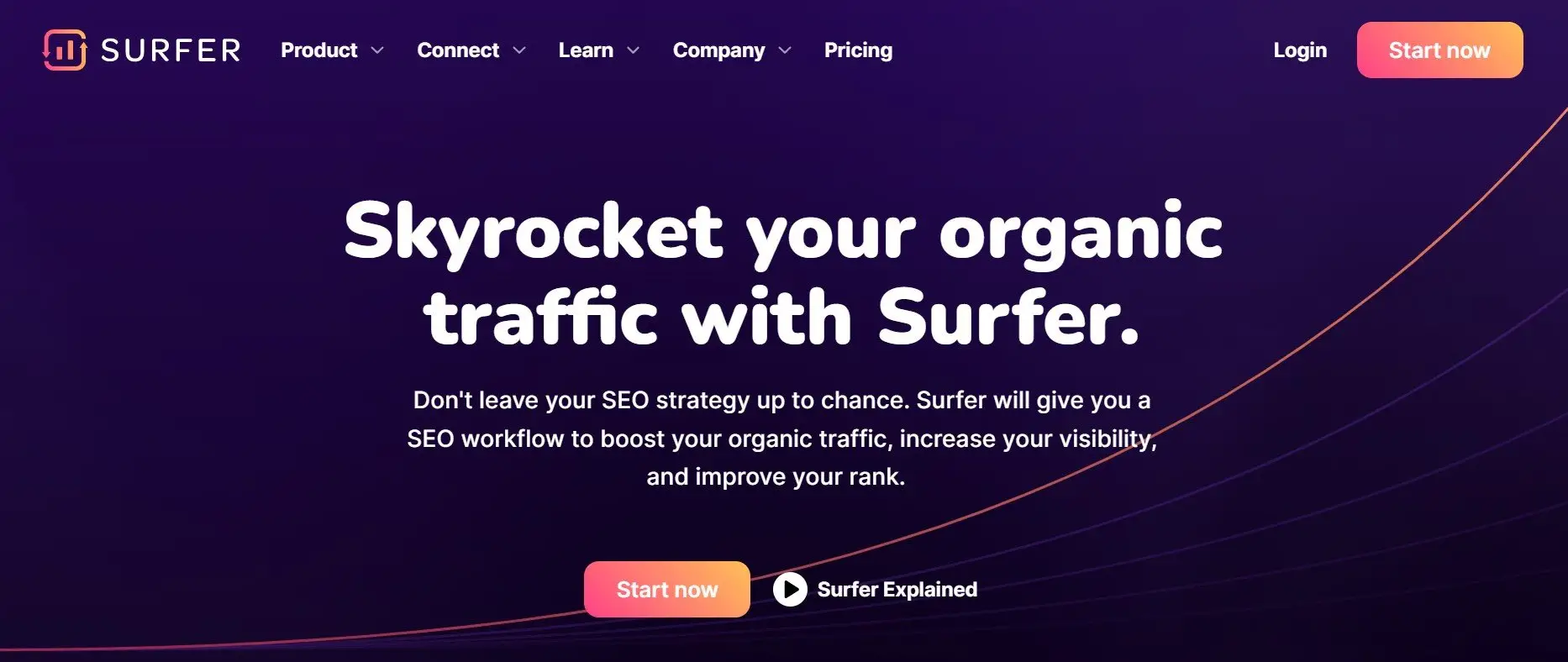 SurferSEO adalah salah satu alat SEO AI terbaik di pasar.