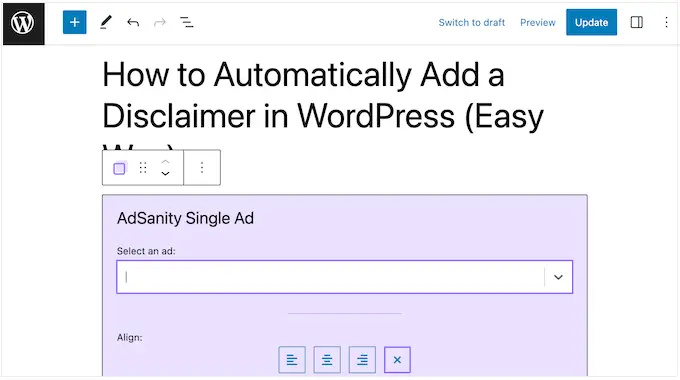 Mostrar un solo anuncio en su sitio web o blog