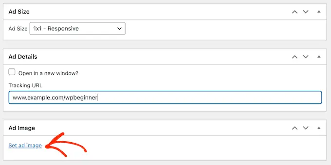 Menambahkan gambar ke iklan WordPress