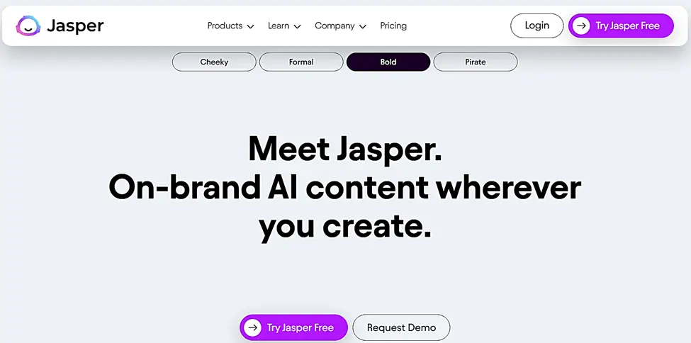 Jasper.ai - Gerador alternativo de conteúdo AI do ChatGPT.