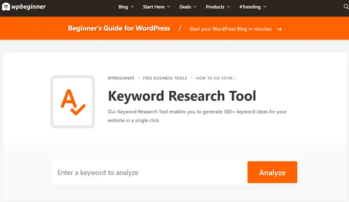 keyword research tool