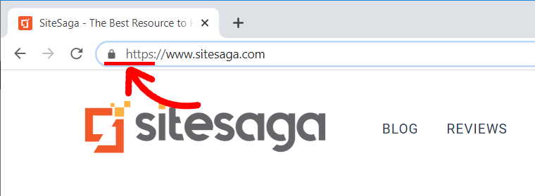 Exemplu de site securizat cu SSL activat SiteSaga