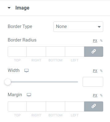 Secțiunea de imagine din fila de stil a widget-ului PowerPack Content Ticker