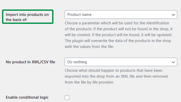 Importar productos según su nombre o SKU