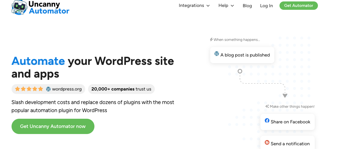 Next-gen no-code automation for WordPress!