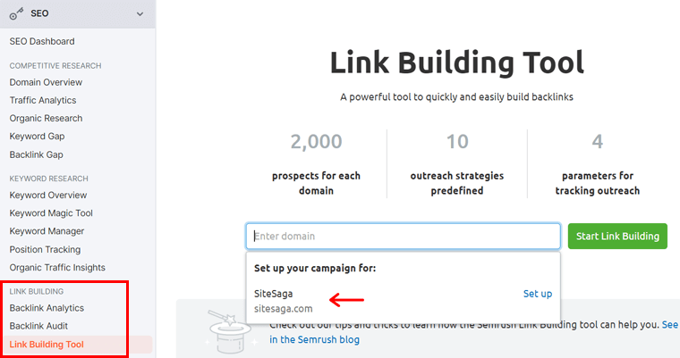 Linkbuilding-Tool