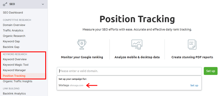 Suivi de position