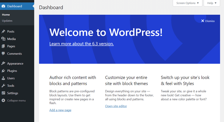 Einführung in WordPress 6.3