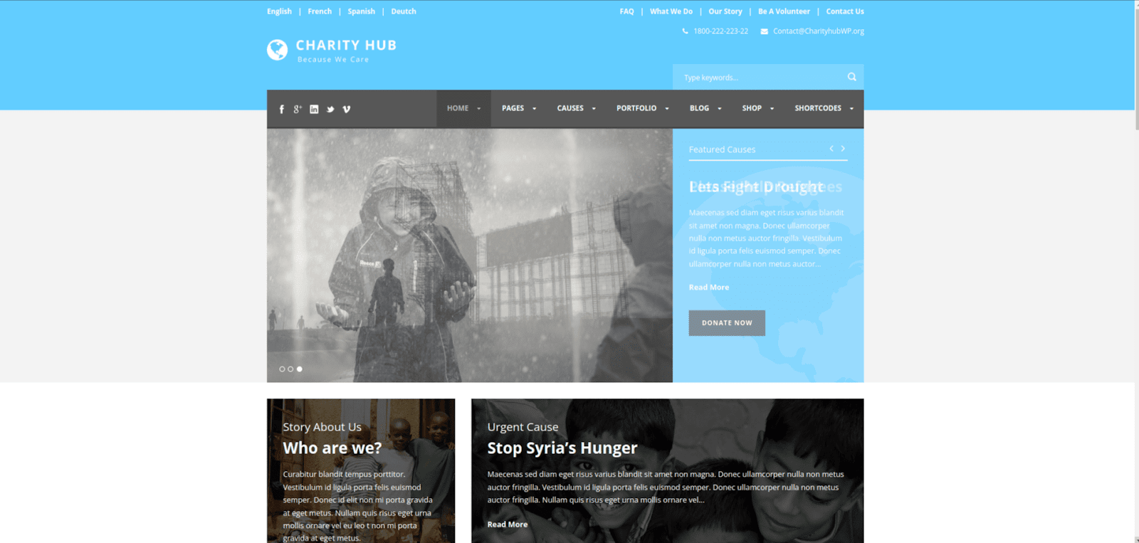 Charity Hub tema wp